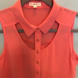 Coral blouse
